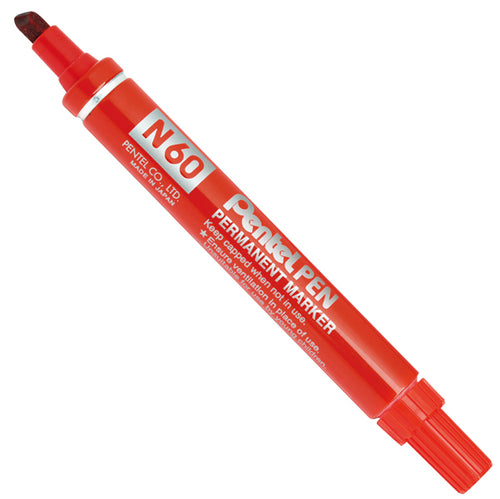 Marcatore Pentel Pen N60 Rosso P.Scalpello