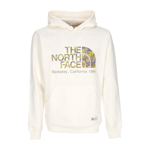 THE NORTH FACE Felpa Leggera Cappuccio Uomo Berkeley California Hoodie Gardenia White da uomo