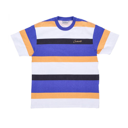 CARHARTT WIP Maglietta Uomo Crouser Tee Lazurite Heavy Stone Wash da uomo