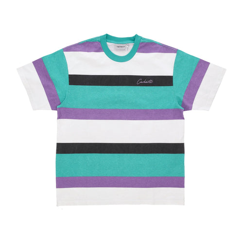 CARHARTT WIP Maglietta Uomo Crouser Tee Aqua Green Heavy Stone Wash da uomo