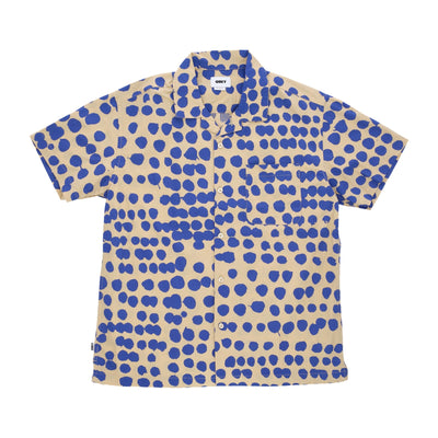 OBEY Camicia Manica Corta Uomo Connect Woven Irish Cream Multi da uomo