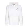 Nike Felpa Leggera Cappuccio Uomo Sportswear Club Hoodie White/white/black da uomo