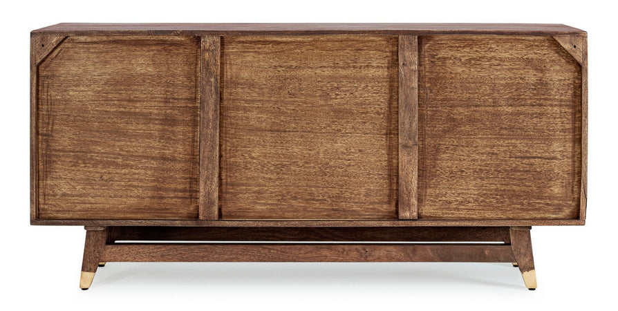 Credenza "Dhaval" con struttura in legno di mango, mobile in stile moderno