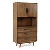 Credenza Sherman con struttura e gambe in legno mango, mobile in stile vintage