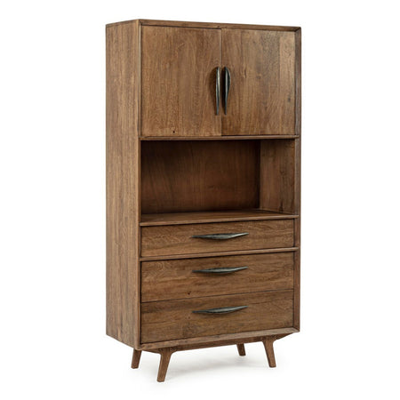 Credenza "Sherman" con struttura e gambe in legno mango, mobile in stile vintage
