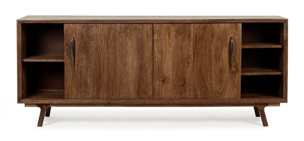 Credenza "Sherman" con struttura e gambe in legno mango, mobile in stile vintage