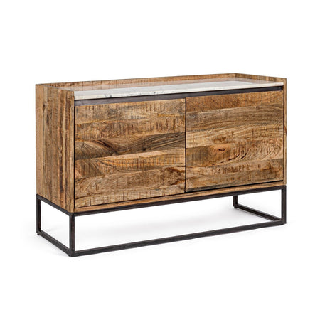 Credenza "Lambeth" con struttura in legno mango, mobile in stile moderno