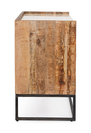 Credenza "Lambeth" con struttura in legno mango, mobile in stile moderno