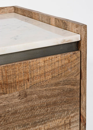 Credenza "Lambeth" con struttura in legno mango, mobile in stile moderno