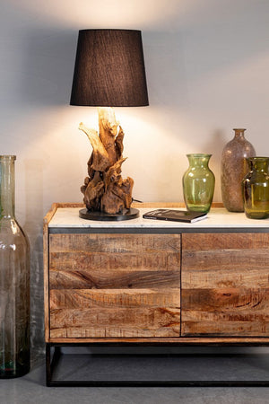 Credenza "Lambeth" con struttura in legno mango, mobile in stile moderno