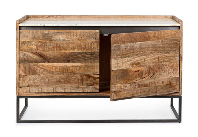Credenza "Lambeth" con struttura in legno mango, mobile in stile moderno