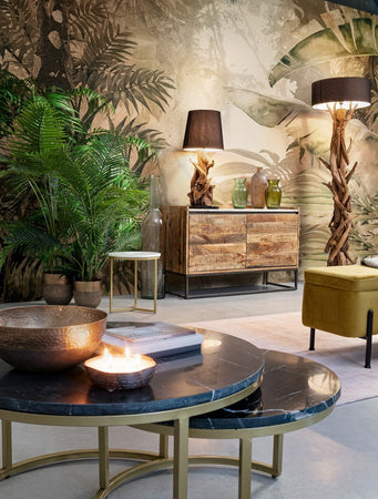 Credenza "Lambeth" con struttura in legno mango, mobile in stile moderno