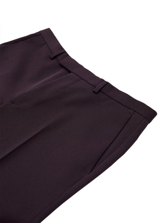 Gucci Pantalone Sartoriale Bordeaux con Ricamo Logo da uomo