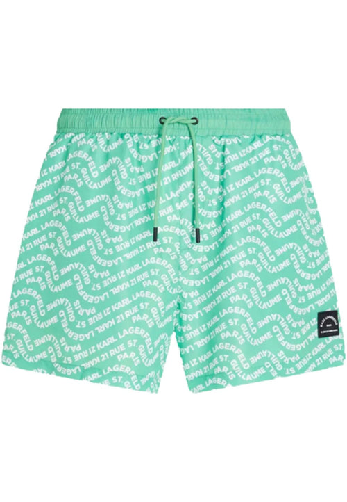 KARL LAGERFELD Costume da bagno WAVE AOP SHORT BOARDSHORTS da uomo
