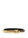 Dolce & Gabbana Cintura in Pelle Gold con Cristalli Neri da donna