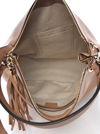 Gucci Borsa Soho Beige Donna Pelle Cellarius Modello 536194 A7M0G 2754 da donna