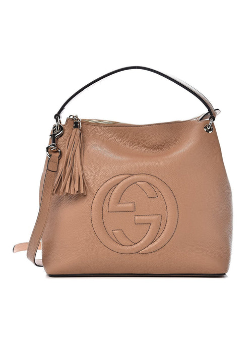 Gucci Borsa Soho Beige Donna Pelle Cellarius Modello 536194 A7M0G 2754 da donna