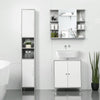 Specchiera Bagno a Parete con Anta e Mensole Laterali in Legno, 80x19.8x64cm WD5834-376ED5