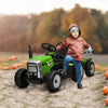 Trattore Elettrico per Bambini 3-6 Anni con Rimorchio Rimovibile, Batteria 12V e Telecomando, Verde RG1370-281V90GNRG1