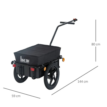 Rimorchio per Bicicletta Porta Oggetti in Acciaio 144×59×80cm TF6B71-005TF6