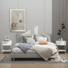 Comodino Moderno Set 2 Pezzi con Cassetto e Ripiano Aperto per Camera da Letto e Soggiorno, in MDF e Acciaio, 45x40x60cm, Bianco TY8831-534V01WTTY8