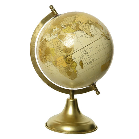 Mappamondo con piedistallo e struttura, decorazione per interno da 30 cm