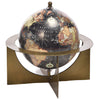 Mappamondo in ottone e legno, decorazione per interno da 18 x 18 x h 20 cm
