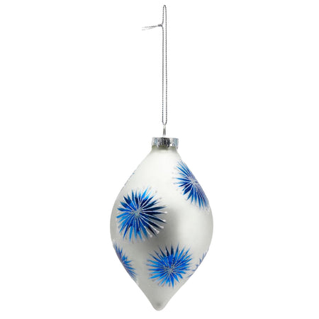 Pallina per albero di Natale in vetro decorata Splash pendaglio decorativo blu