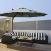 Ombrellone da Giardino a Manovella e a 8 Stecche con Angolazione Regolabile, Ø2.95x2.5 m, Grigio 84D-065CG