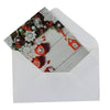 Biglietto di Auguri con decorazione natalizia con busta compresa confezione da 6 pezzi 11,5 x 17 cm