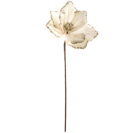 Fiore di magnolia artificiale, decorazione natalizia per interno ed esterno da Ø 23 x 60 cm