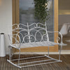 Panchina Dondolo Giardino 2 Posti Metallo Bianco Outsunny 103x74.5x88cm