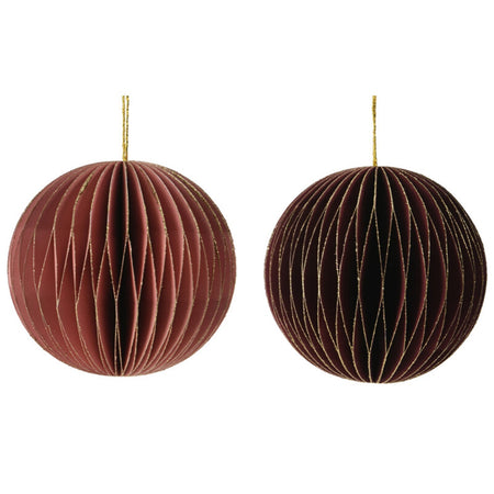 Palline per albero di Natale decorato, in Carta, da Ø 80 mm, 12 pezzi