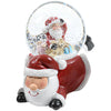 Palla di neve con Babbo Natale, decorazione colore rosso e bianco, 10.5 x 7.5 x h 8.5 cm