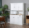 credenza alta armadio Mobile per microonde Dispensa Cucina in Legno con Armadietti e Cassetto Stile Country, 101x39x180cm, Bianco  soggiorno salotto sala pranzo F835-112V83WTA