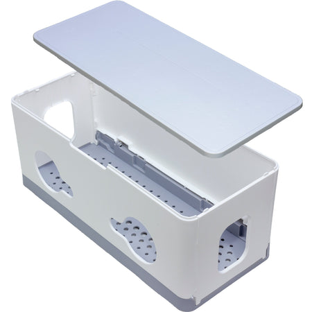 Scatola Porta Cavi in ABS super resistente, Protezione Ciabatte elettriche, sistema i cavi aggrovigliati, Sicurezza Bambini e Animali.