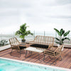 Set Mobili da Giardino Stile Boho in Rattan PE con 2 Poltrone, Divanetto e Tavolino 860-202