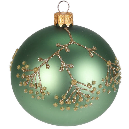Palline per albero di Natale decorato, in Vetro, color Verde, da Ø 100 mm, 6 pezzi