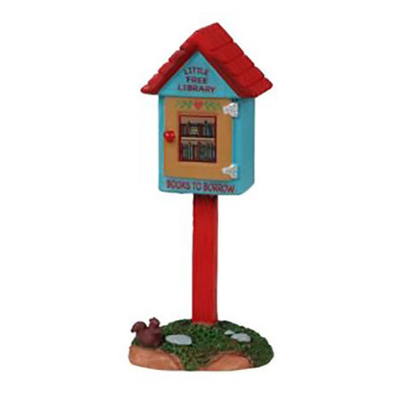 Accessori per villaggio di Natale con idranti, panchine, casella postale e bancarella, set da 4 pezzi