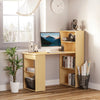 Scrivania Computer con Libreria Salvaspazio, Tavolo da Pranzo per Ufficio e Studio in Truciolato 120x55x120 cm RE1836-069RE1