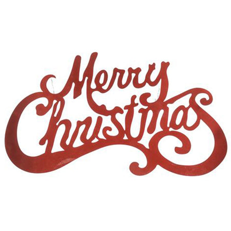 Scritta grande "Merry Christmas" in metallo da 60 x 32 cm