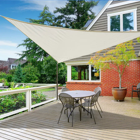 Tenda a vela Tendone parasole triangolare in poliestere (colore: bianco, dimensione: 6x6x6m) RF501-0641RF5