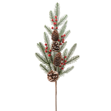 Ramo decorativo con Bacche Rosse per composizioni floreali da 73 cm