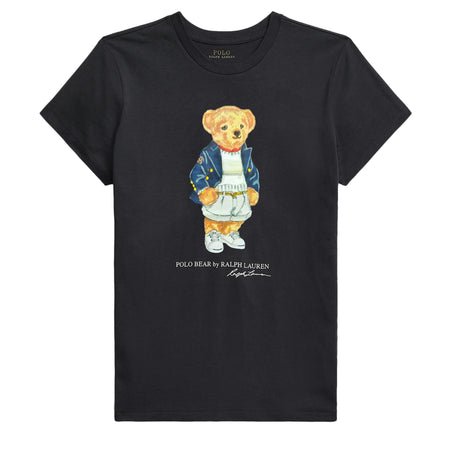 Ralph Lauren T-shirt Donna Polo Bear Maglia Girocollo Stampa Orsetto
