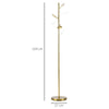 Lampada da Terra Moderna Oro e Metallo con 3 Punti Luce E27, Design Sferico in Vetro, Altezza 169cm - DecHome