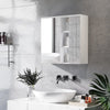 Armadietto Specchiera Bagno 2 Ante con Ripiani Aperti e Mensole Regolabili, 60x20x61cm, Bianco RF8834-547V00WTRF8