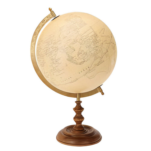 Mappamondo con supporto in legno da interno, decorazione da 28 x 25 x 48 cm