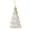 Pendaglio a forma di albero perla con glitter per albero decorazione natalizia da 13 cm