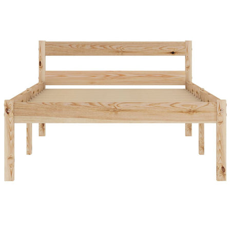 Giroletto in Legno Massello di Pino Naturale 100x200 cm VidaXL - Struttura Letto Matrimoniale Singolo per Adulti - Design Moderno, Facile Assemblaggio