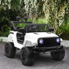 Macchina Elettrica per Bambini Jeep Fuoristrada con Telecomando e 2 Velocità, 100x65x72 cm, Bianco RF6370-142V91WTRF6